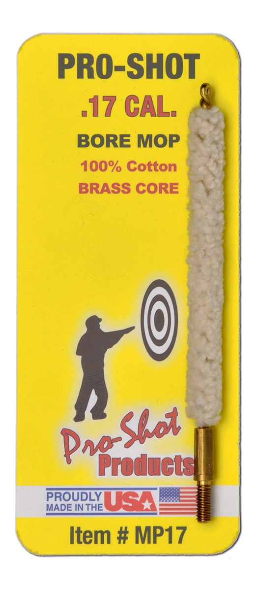 PRO Shot MP17 Bore Mop .17 Cal Rifle 5-40in Thread Brass Core