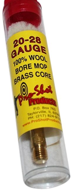 Pro Shot MP20 Bore Mop 20/28 Gauge 5/16-27 Thread Cotton 1.75in Long