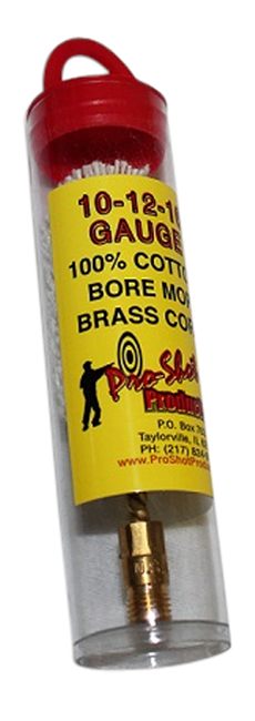 Pro Shot MP12 Bore Mop 10/12/16 Gauge 5/16-27 Thread Cotton 1.75in Long