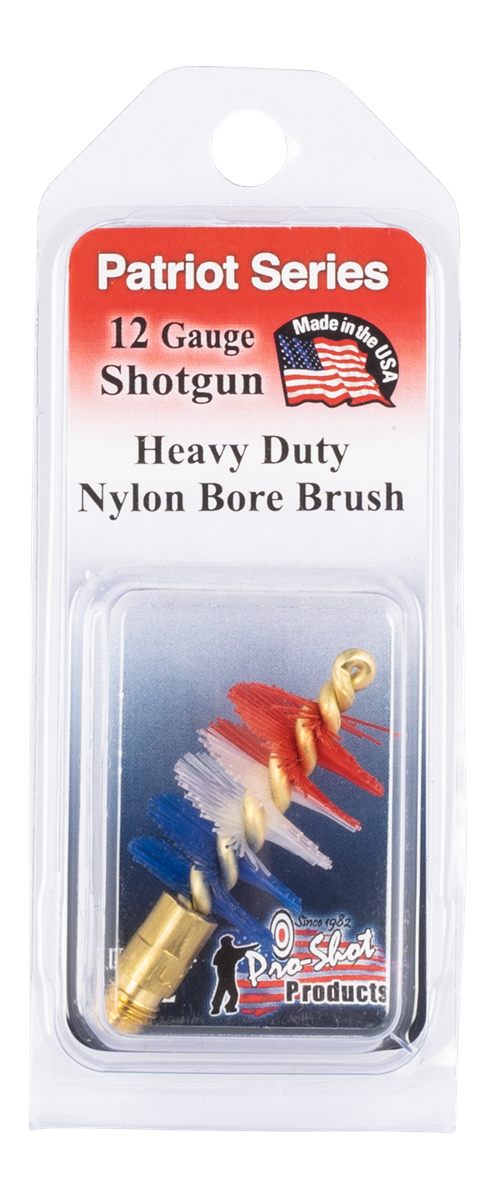 PRO Shot PS12 Patriot Series Bore Brush 12 Gauge 5/16-27 Thread Nylon Brist
