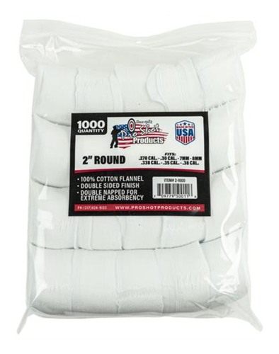 Pro Shot 2in Round 100% Cotton Patches 1000/ct