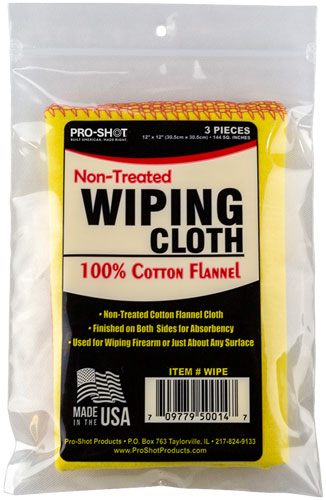 Pro Shot NON-Treated WIPE Cloth 12inX12in 3PK view 2