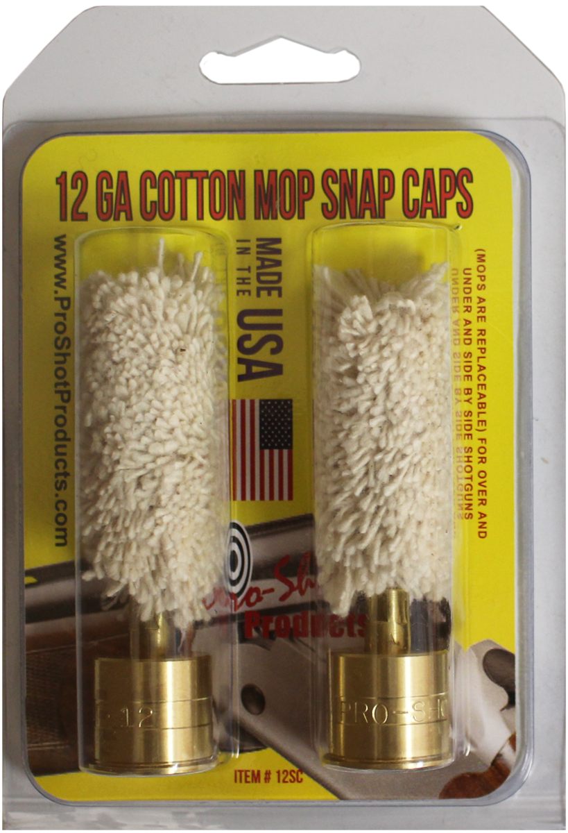 Pro Shot 12SC Snap Caps 12 Gauge 5/16-27 Thread Brass/Cotton Mop 2 Pack