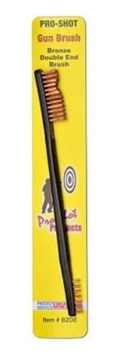 Pro Shot BZDE Gun Brush Universal Double Ended Bronze Bristles