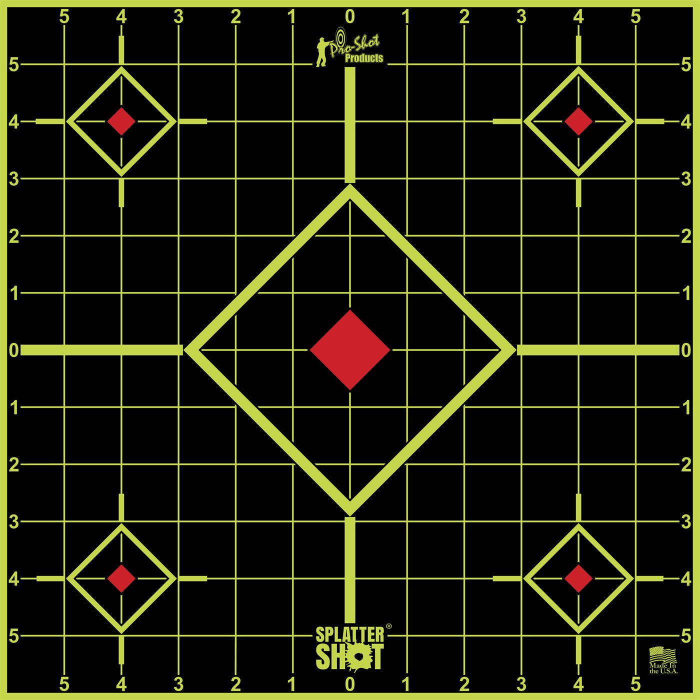 PRO Shot 12SIGREEN5PK SplatterShot Sight-In Self-Adhesive Paper Black/Green