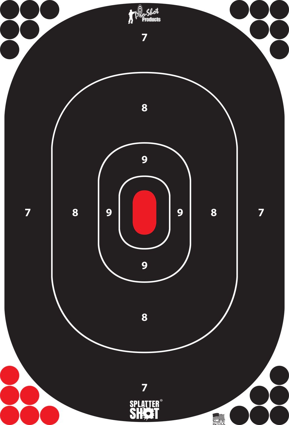 PRO Shot SILHIN5PK SplatterShot Self-Adhesive Paper Black/Red 12inx17in Sil