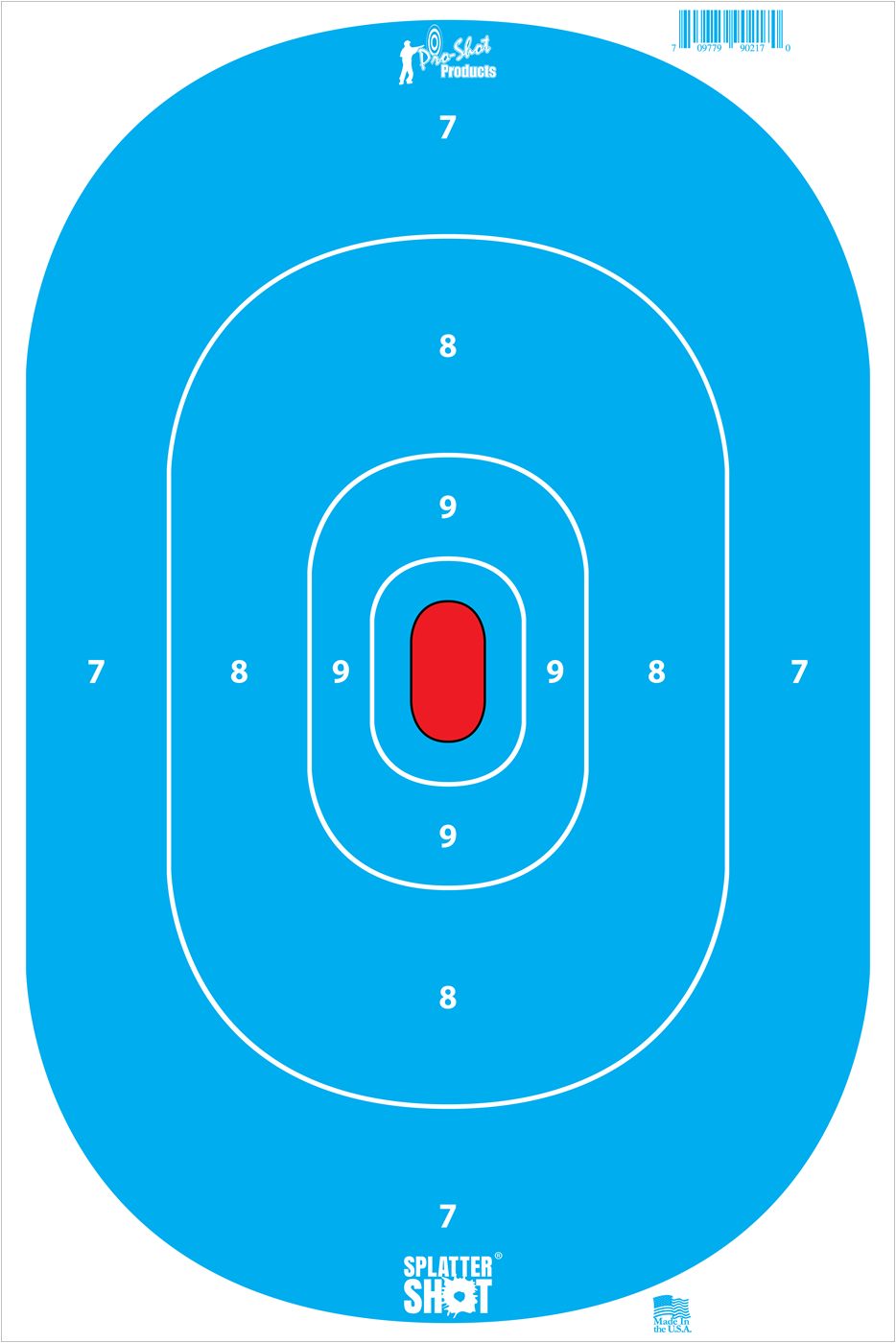 Pro Shot Silhintpblue SplatterShot Silhouette Hanging Tagboard 12in x 18in