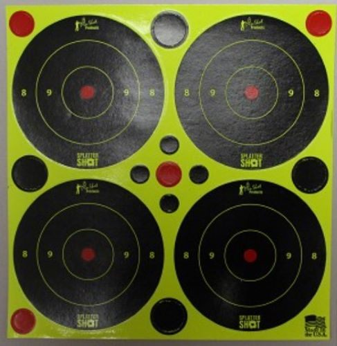 Pro Shot 3BGREEN48 SplatterShot Self-Adhesive Paper Black/Green 3in Bullsey view 2