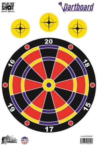 Pro Shot Splatter Target 12inX18in Dartboard 8PK