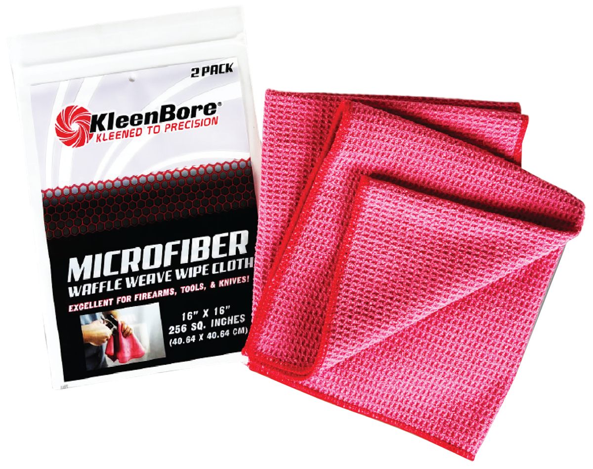 Kleenbore Waffle Weave MicroFiber Red Cloths 16x16 Size 2/ct