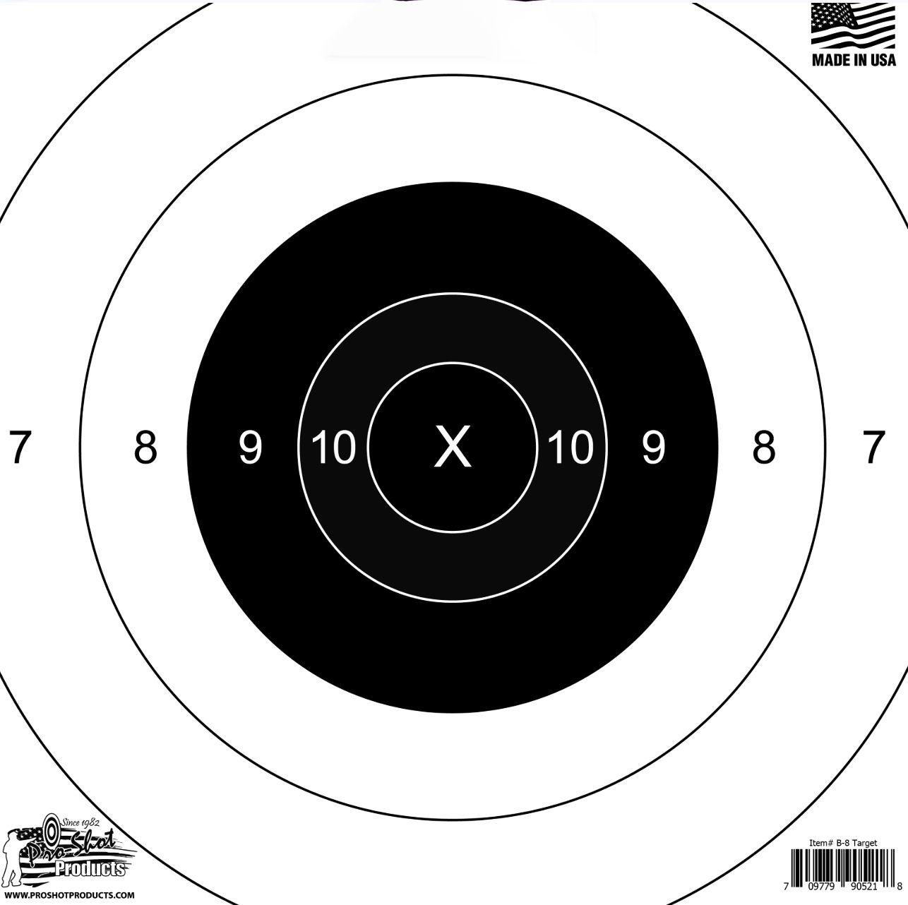 PRO Shot B8-12PK 10in HVY TGT Bullseye