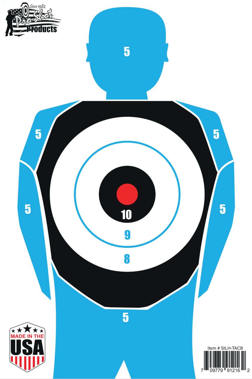 PROSHOT SILH-TACB-4PK SILHOUETTE TACT TARGET 4PK