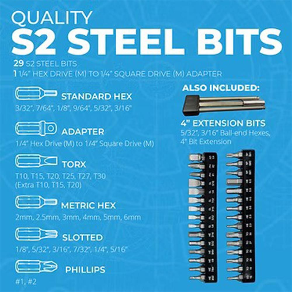 PRO Shot Borka Standard Configuration Tool Kit with 3 pc Extension Bit Set