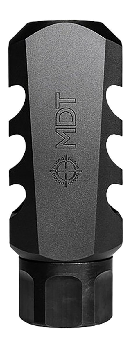 MDT 103516BLK Elite Muzzle Brake 30 Cal (7.62mm), Black Steel, 3 Port, 5/8i