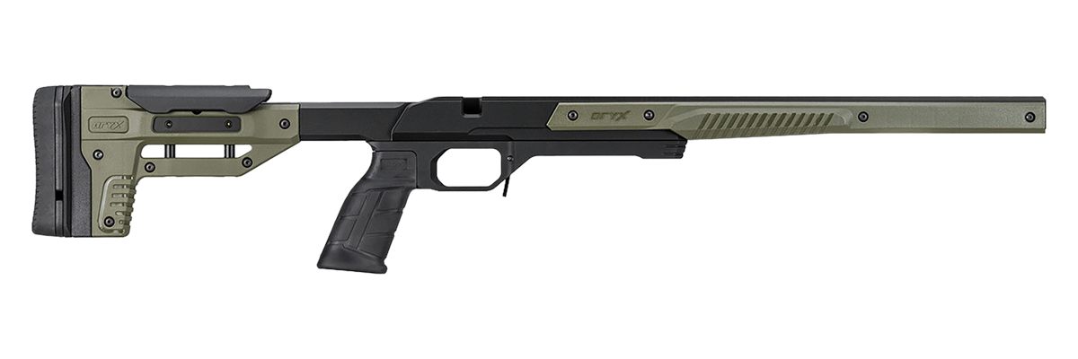 MDT 104226ODG Oryx Chassis OD Green/Black Aluminum, Adj. Cheekrest, M-LOK F