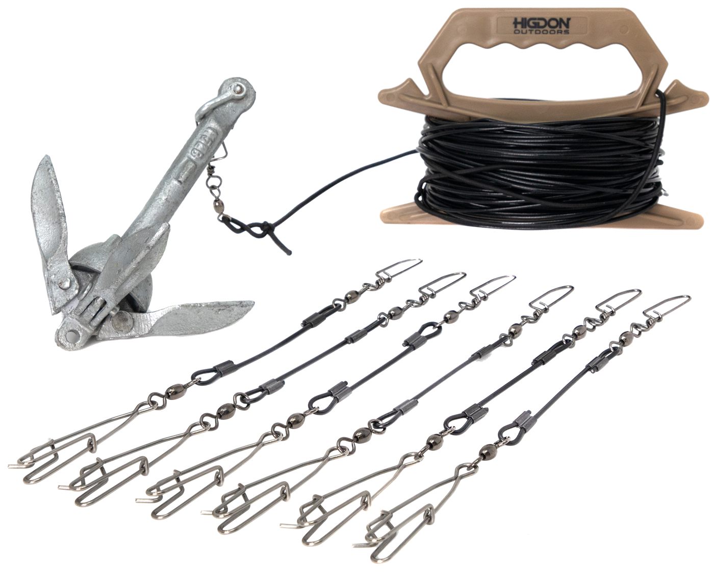 Higdon Decoys Outdoors 30340 Battleship Jerk Rig PVC Coated Steel