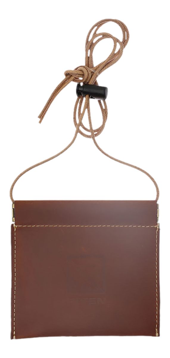 Riven 65700 Diaphragn Lanyard Call Holder Brown Leather