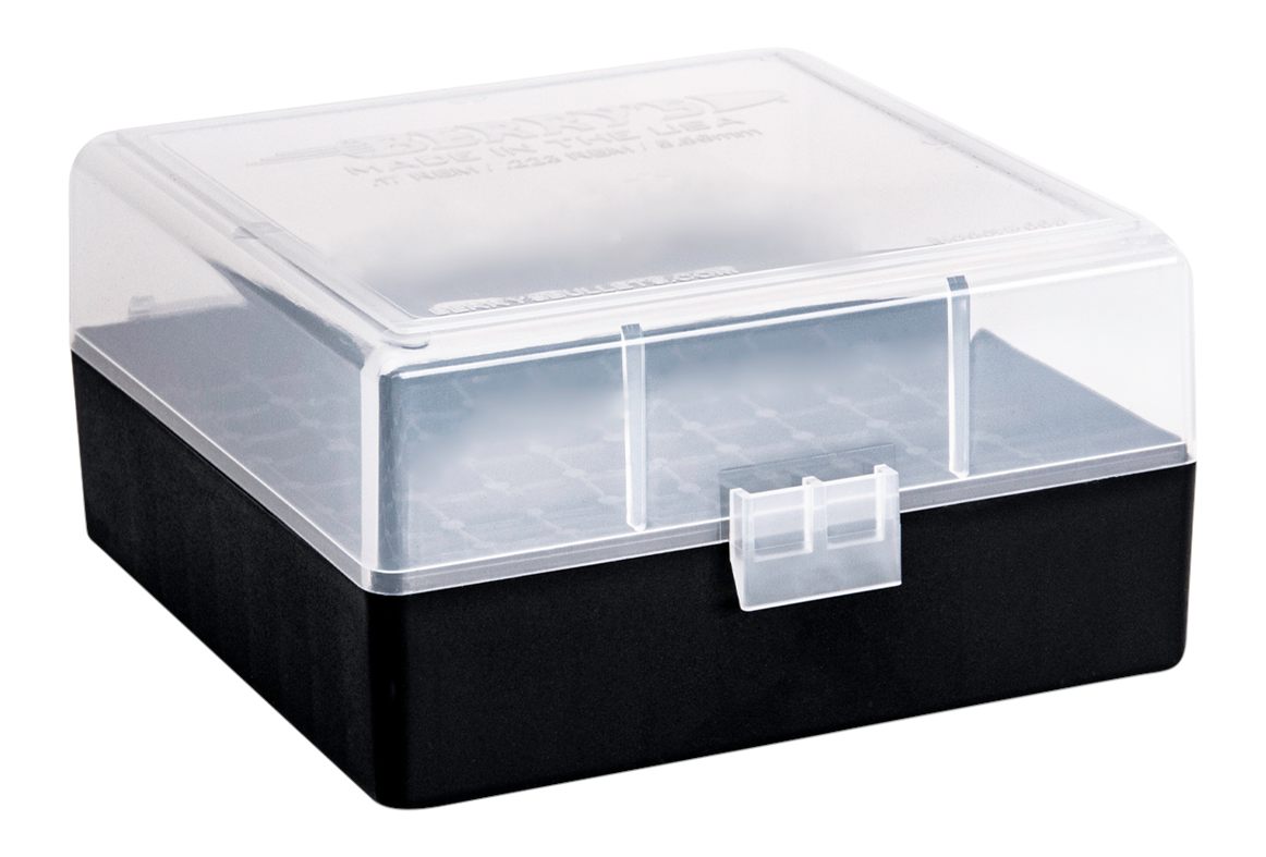 Berry's Manufacturing plastic ammo box, smoke/black 100 Round 9MM/380