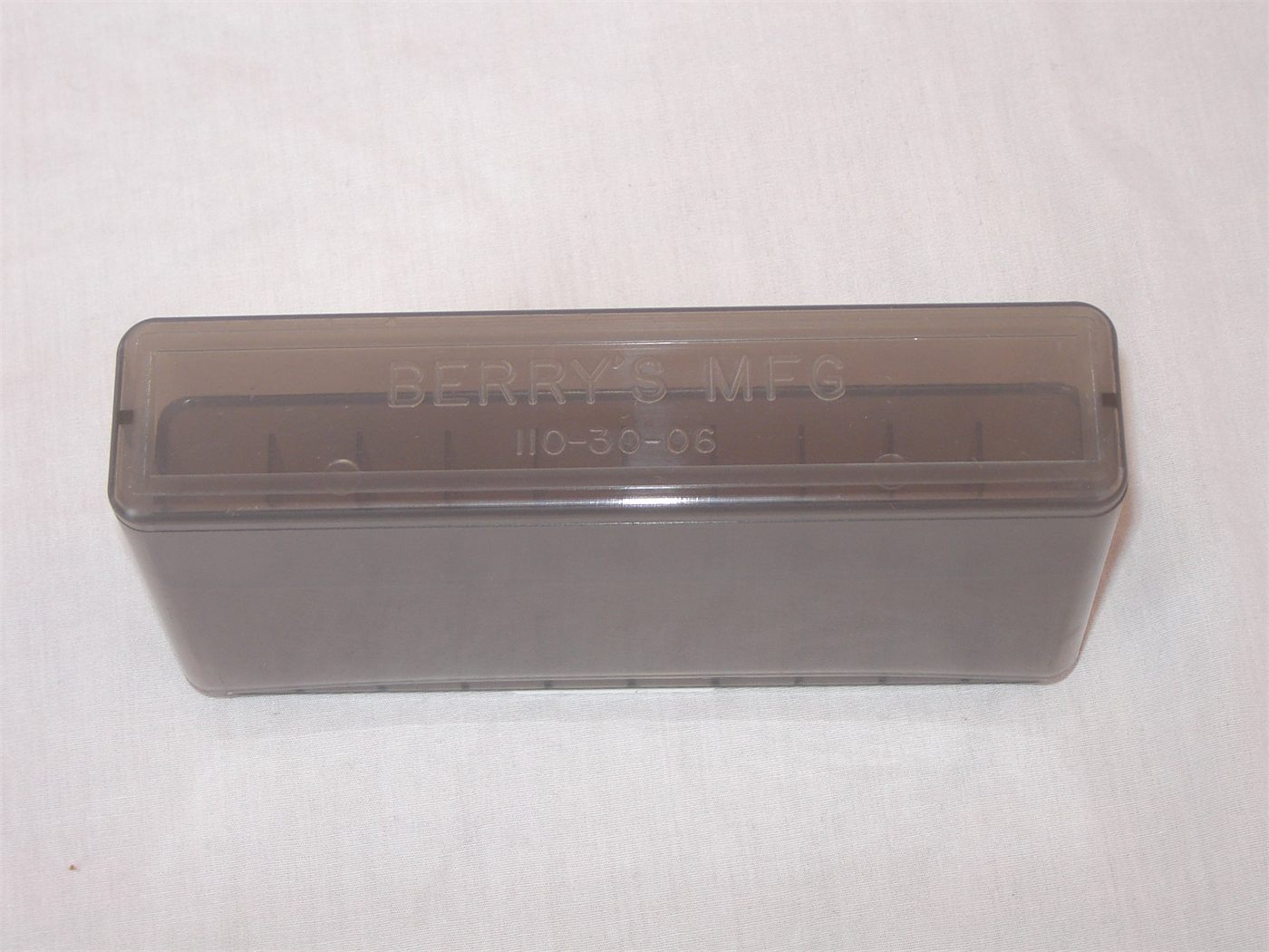 Berry's 20 Round Ammo Box, Smoke Plastic Fits 30-06 - .270