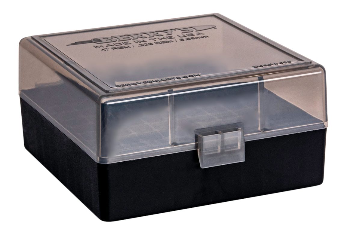 Berry's 11664 Ammo Box 223 Rem/5.56NATO Smoke/Black Polypropylene 100rd