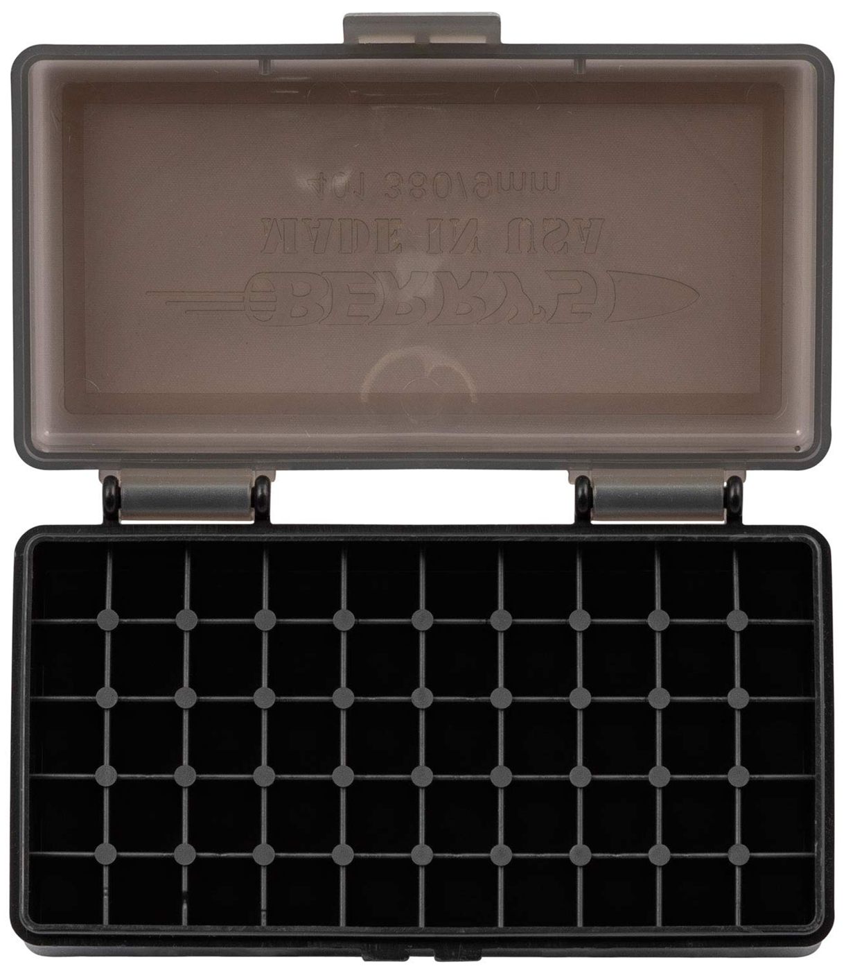Berry's 19642 401 Ammo Box 9mm Luger,380 ACP 50rd Smoke Lid W/Black