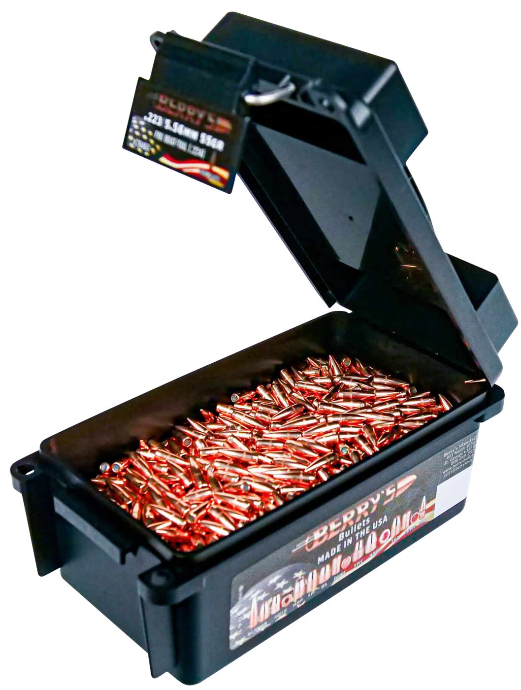 Berry's .223/5.56mm 55gr Full Metal Jacket Boat-Tail (MiniCan) 1500/ct