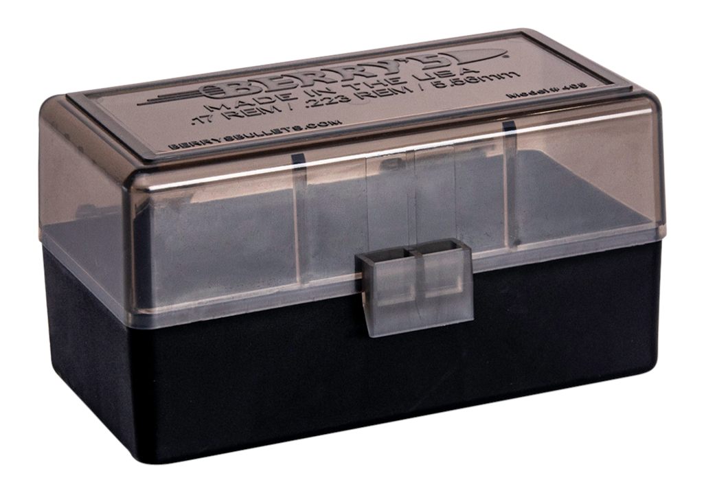 Berry's 29682 Ammo Box 223 Rem/5.56NATO Smoke/Black Polypropylene 50rd