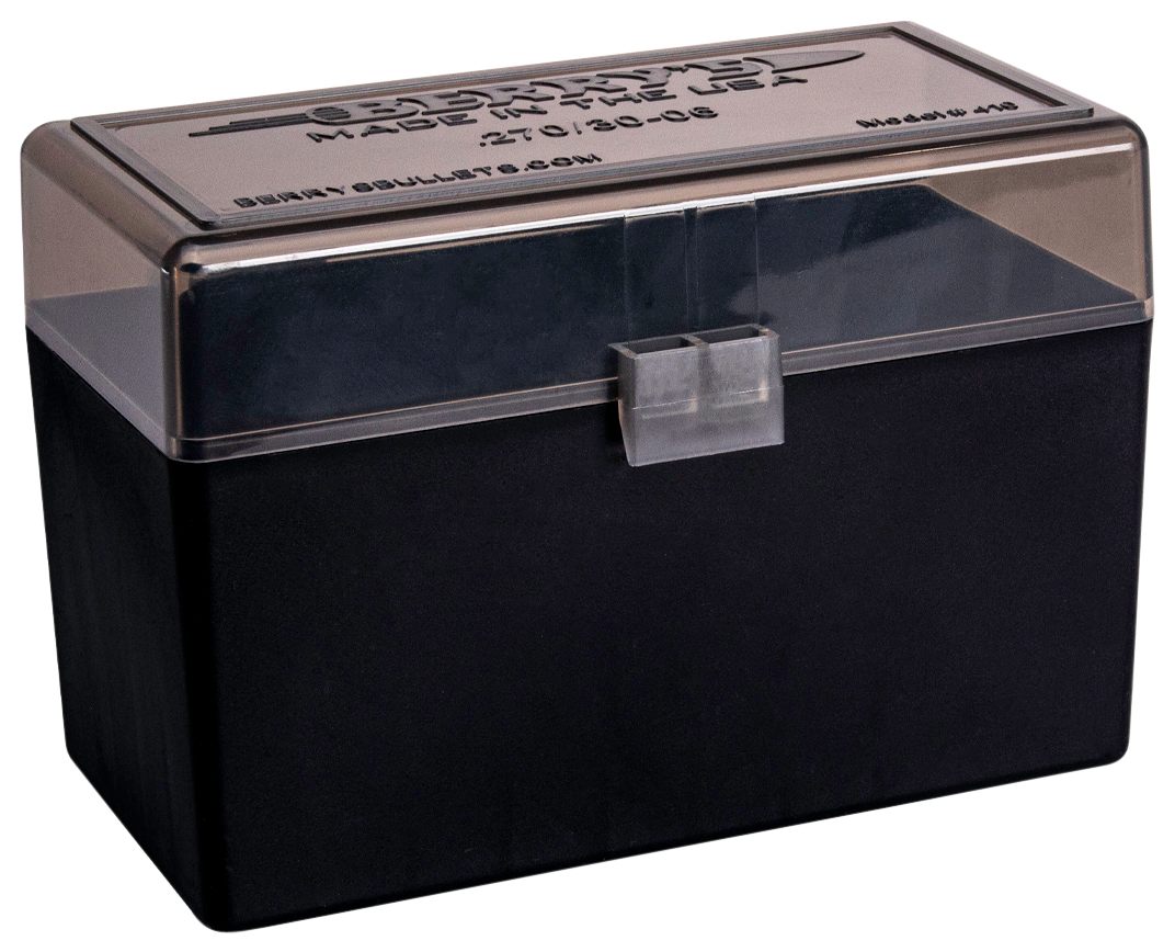 BERRY'S Plastic Ammo Box, Smoke/Black 50 Round 270/30-06 (1)