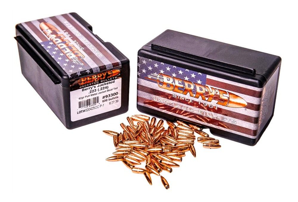 Berry's 37754 Superior 223/5.56 Cal 62gr Full Metal Jacket Boat Tail view 2