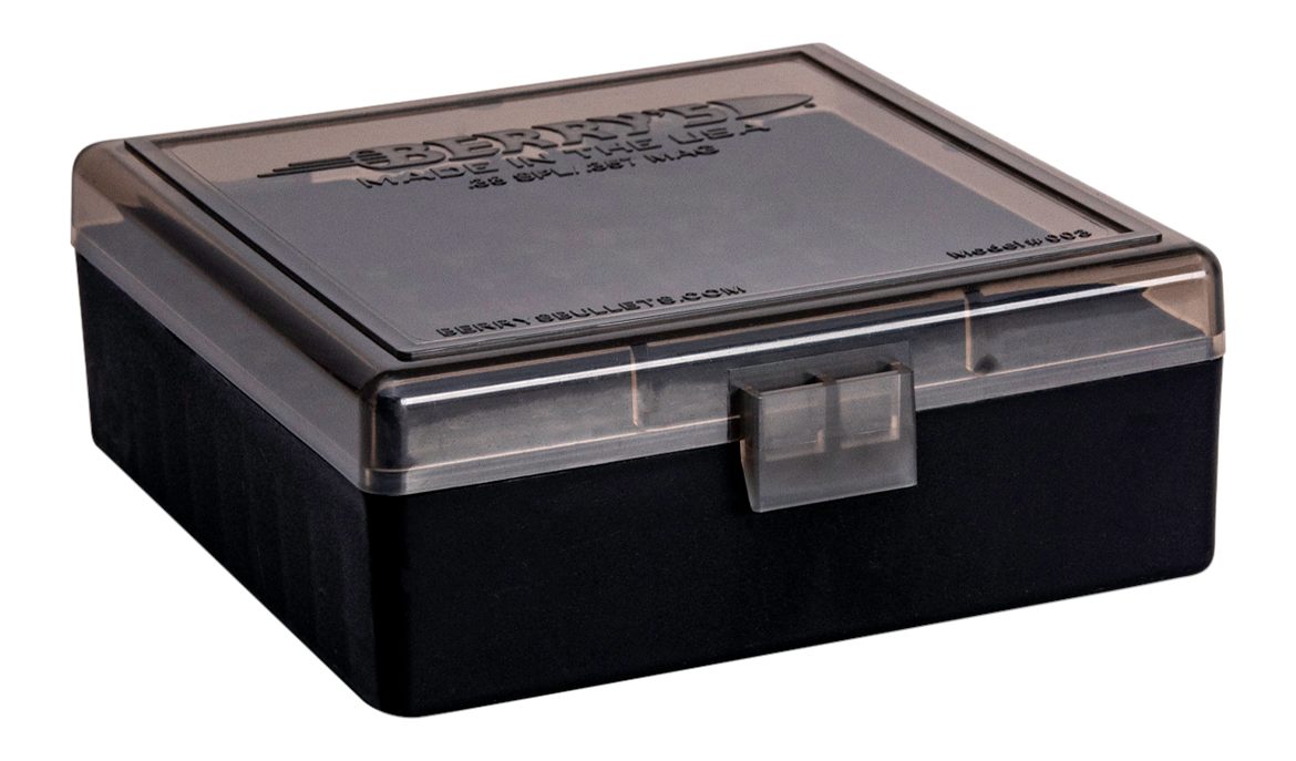 Berrys Manufacturing 75321 Ammo Box 38 Special/357 Mag Smoke/Black Polyprop