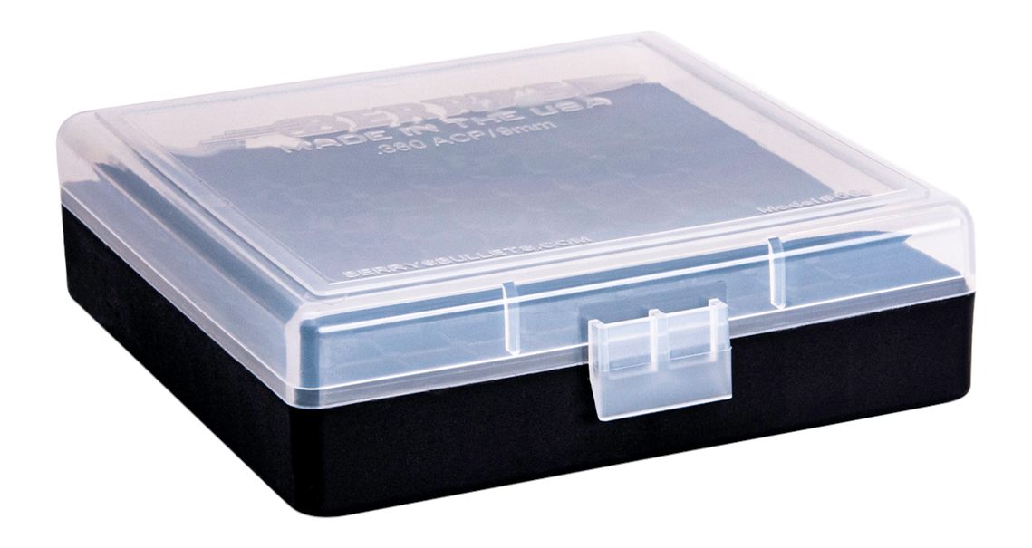 Berry's Manufacturing 87412 001 Ammo Box 9mm Luger,380 ACP 100rd Clear Lid