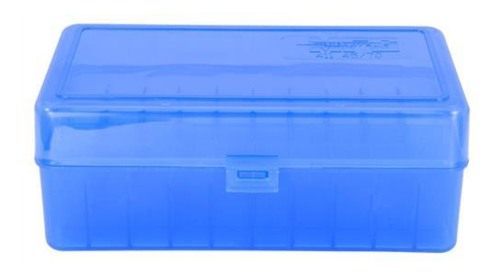 Berry's Mfg 411 Blue Ammo Flip Top Box Holds 50 Rounds - .45/70 Govt