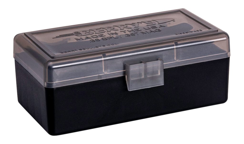 Berrys Manufacturing 92948 Ammo Box 38 Special/357 Mag Smoke/Black Polyprop