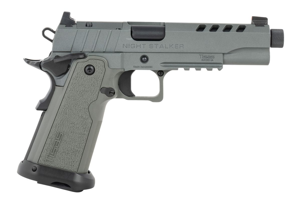 Tisas USA Arms 12500006 1911 Night Stalker 9mm Luger 17+1 5.30in Threaded B