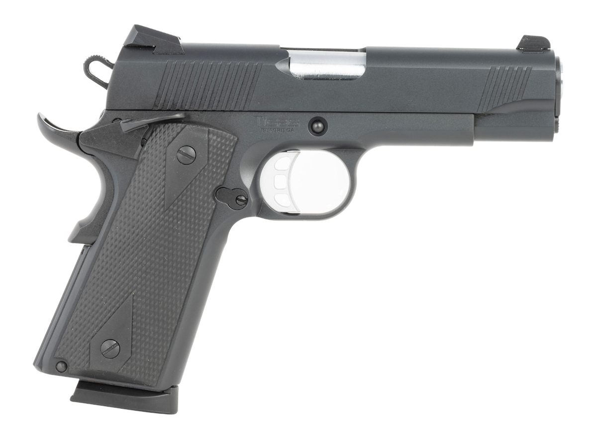 Tisas Arms 10100119 1911 Carry 45 ACP 8+1 4.25in Black Cerakote Carbon Stee