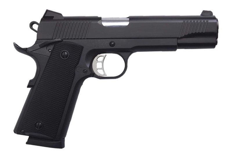 Tisas Arms 10100528 1911 Duty 45 ACP 8+1 5in Stainless Barrel, Black Cerako
