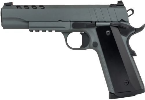 Tisas Arms 10100528 1911 Duty 45 ACP 8+1 5in Stainless Barrel, Black Cerako view 2
