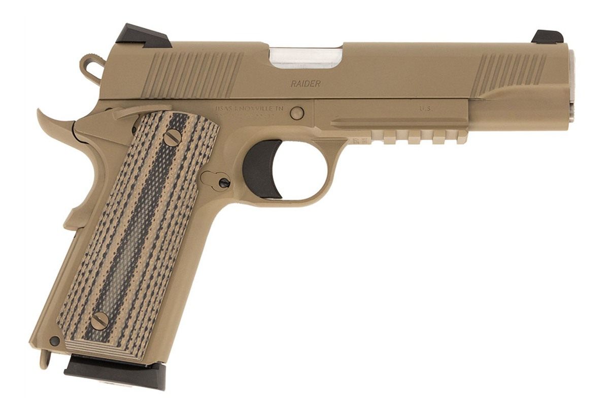 Tisas Arms 10100505 1911 Duty 45 ACP 8+1 5in Flat Dark Earth Cerakote Stain