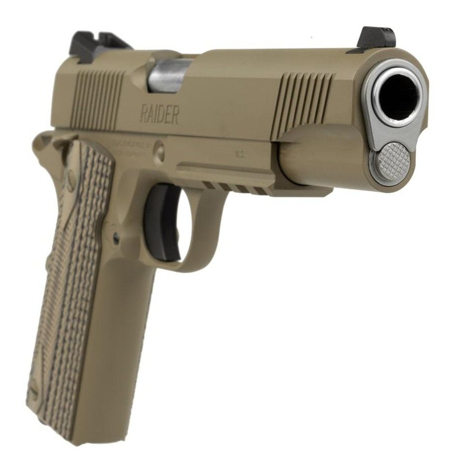 Tisas Arms 10100505 1911 Duty 45 ACP 8+1 5in Flat Dark Earth Cerakote Stain view 3