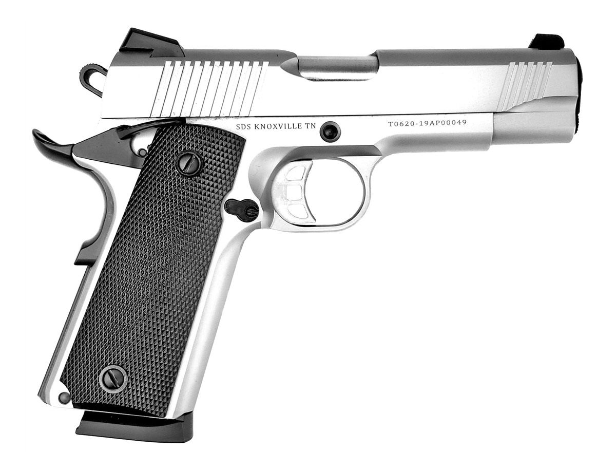 Tisas Arms 10100123 1911 Carry 45 ACP 8+1 4.25in Stainless Steel Serrated S view 2