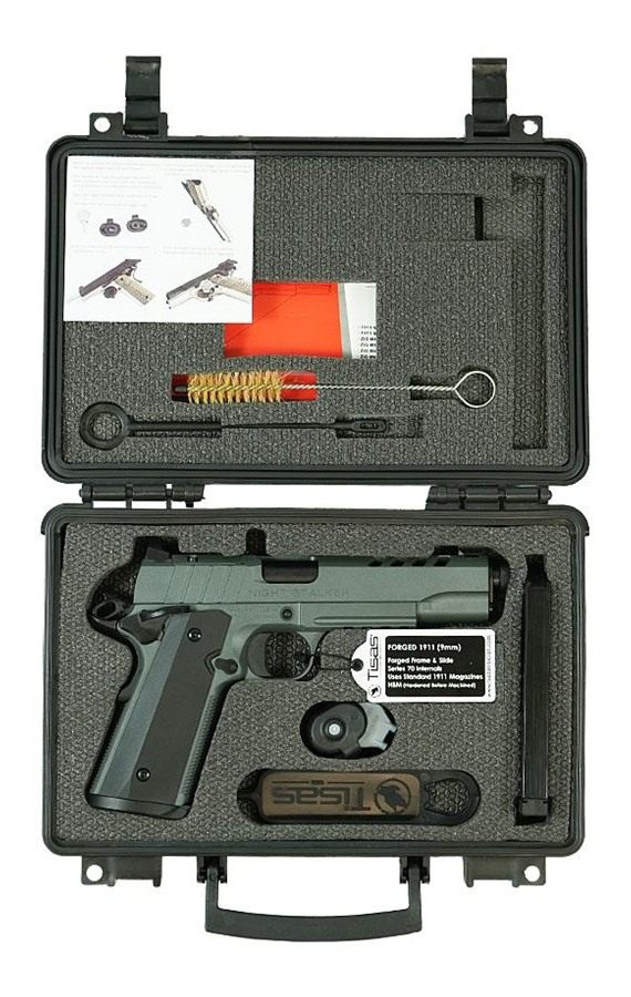 Tisas Arms 1911 Night Stalker SF Handgun 9mm Luger 9rd Magazine(2) 5in Thre view 3