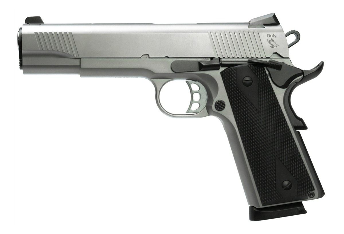 Tisas Arms 1911 Duty SS45 45ACP 5in BBL 2-8RD Stainless view 2