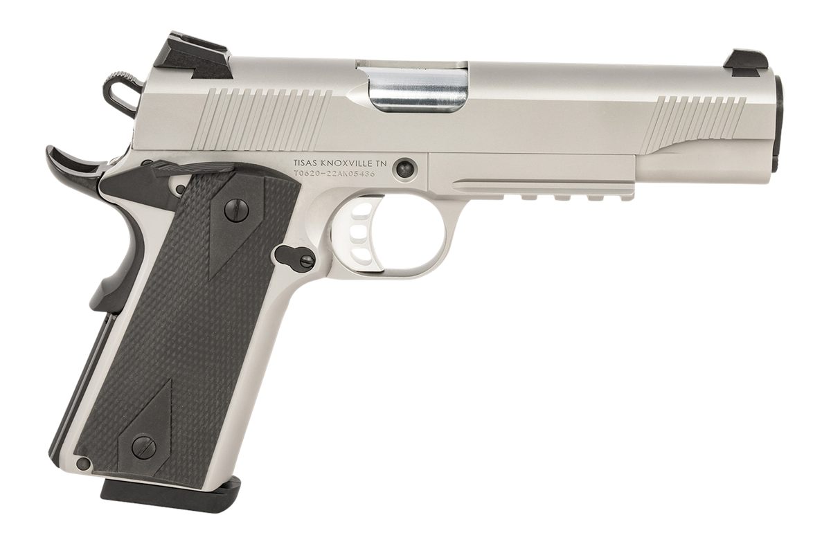 Tisas USA Arms 10100533 1911 Duty 45 ACP 8+1 5in Stainless Steel Barrel, Se