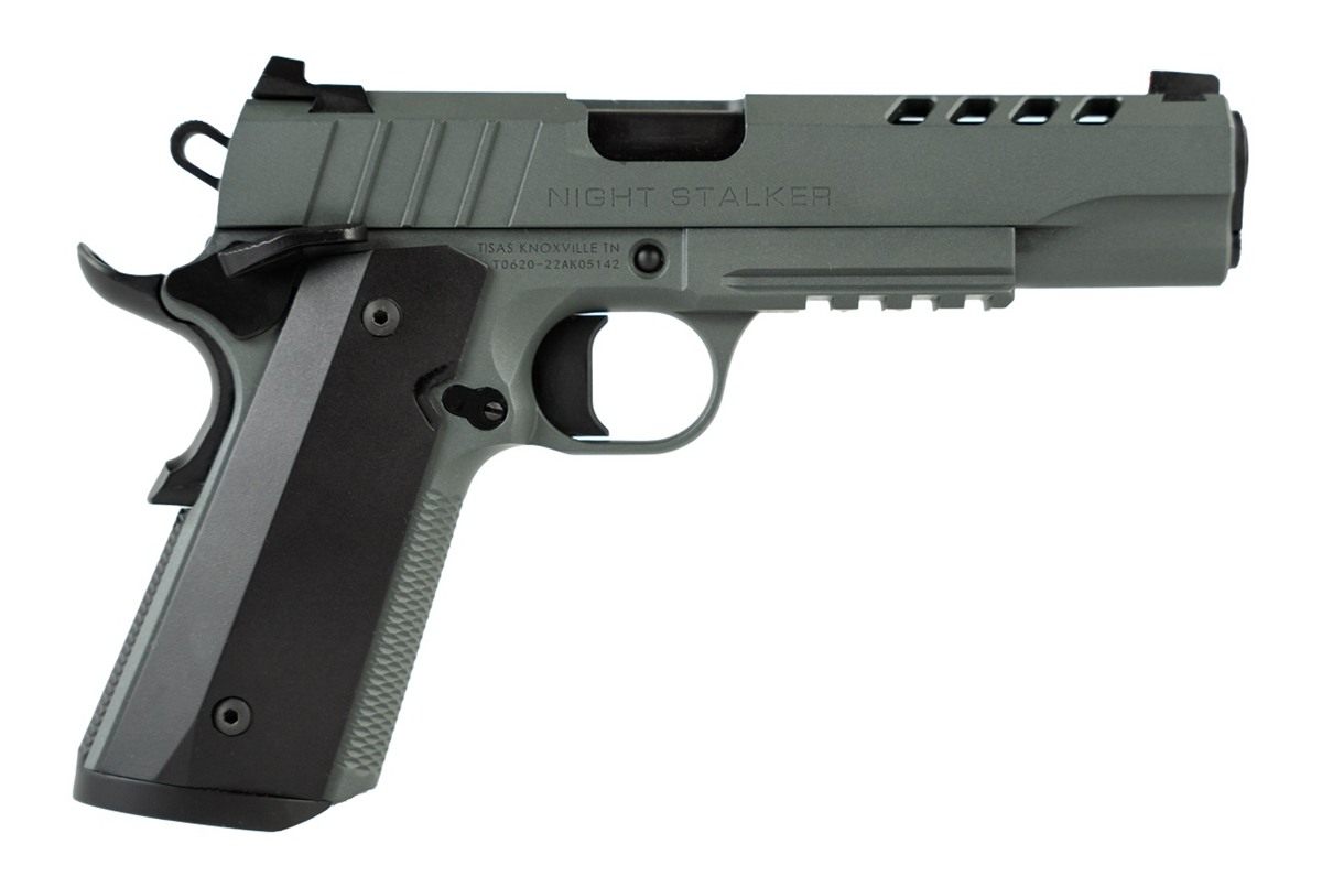 Tisas 1911 Night Stalker Handgun 45 ACP 8rd Magazines (2) 5in Barrel Grey w