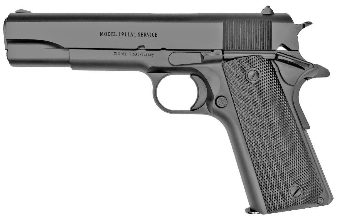 Tisas Arms 10100519 1911 A1 Service 9mm Luger 7+1 5in Stainless Steel Barre view 2