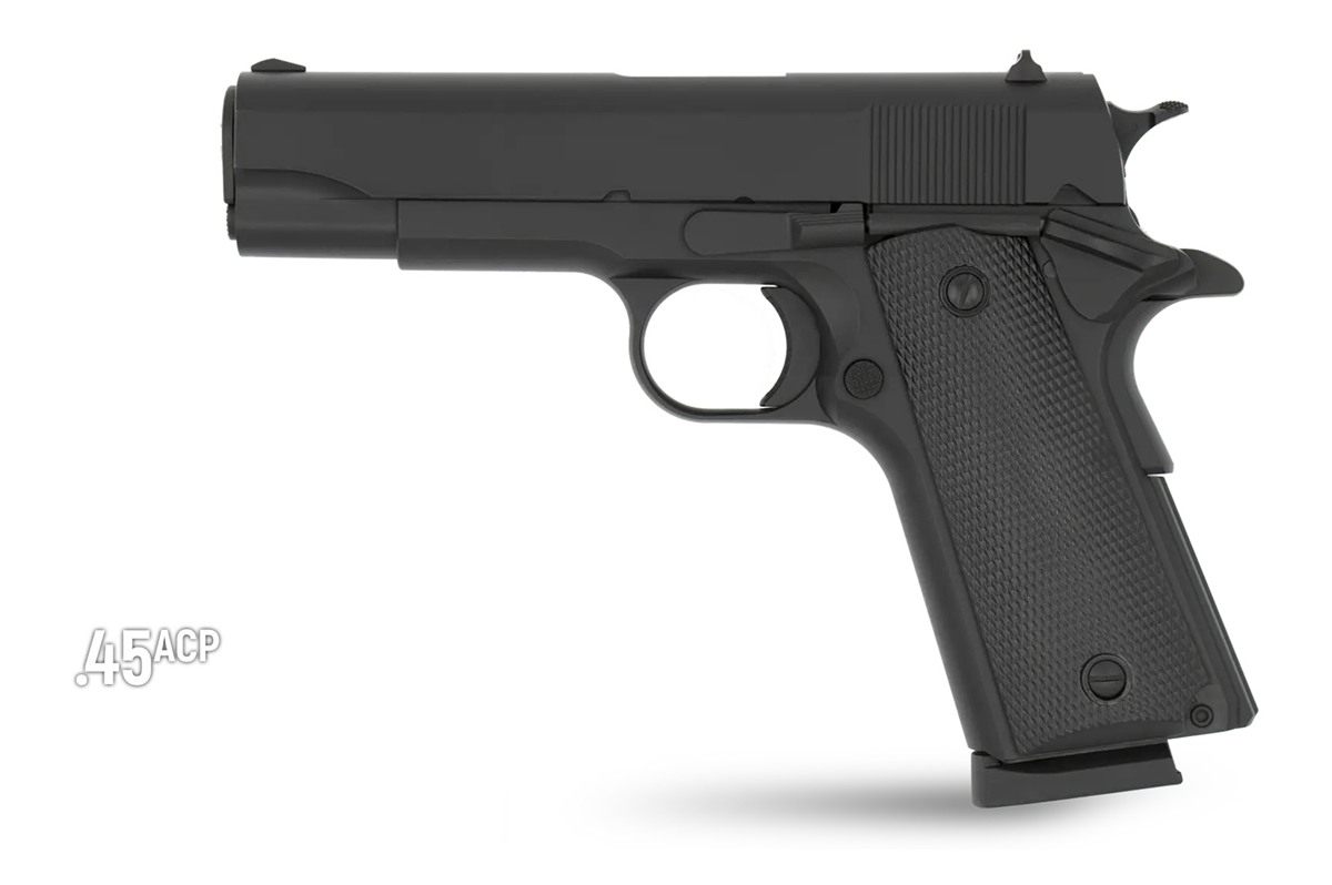 Tisas USA 1911A1 45ACP 4.25in Tanker, Wwii Style, 2-7RD
