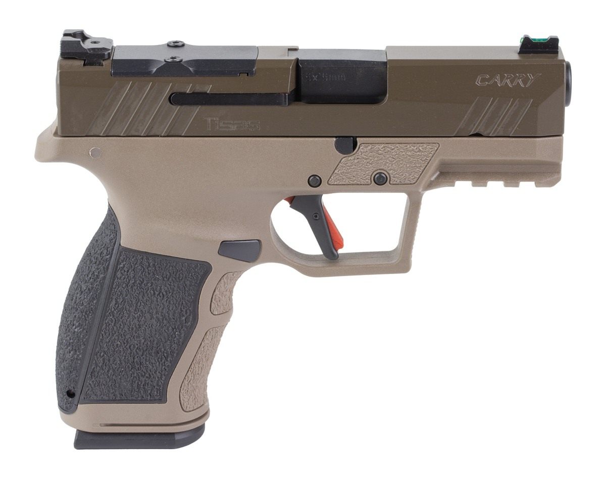 Tisas USA PX-9 Carry FDE Handgun 9mm Luger 15rd Magazines(2) 3.5'' Barrel T