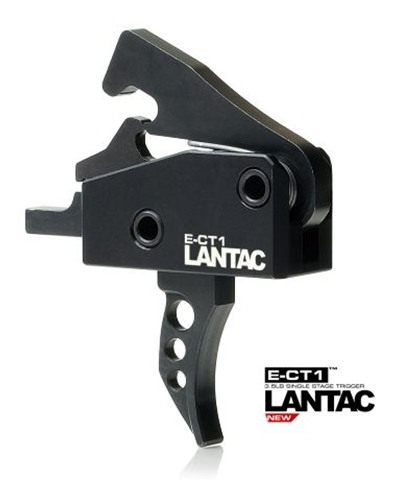 LanTac USA E-CT1 Single Stage Trigger 3.5 lb Curved Black view 2