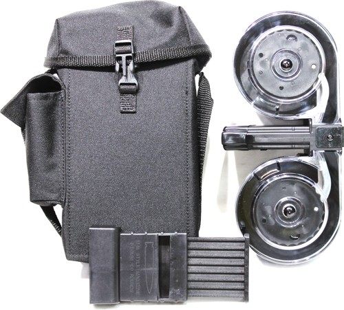 IVER JOHNSON MAGAZINE AR15 223 100RD DRUM BLK/CLEAR POLY