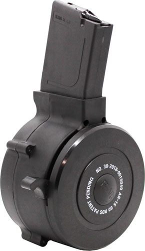 IVER JOHNSON MAGAZINE AR15 223 50RD DRUM BLACK POLYMER